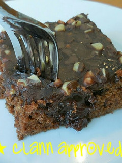 A picture of Grandma's Minty Texas Sheet Cake.