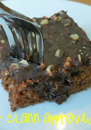 A picture of Grandma's Minty Texas Sheet Cake.