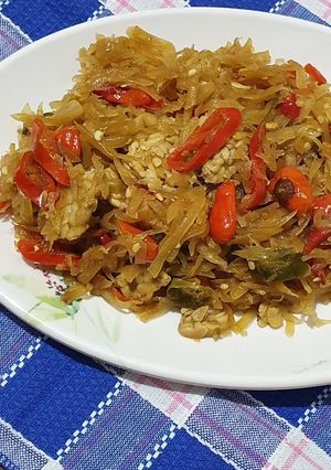 Foto resep Oseng pepaya muda pedas