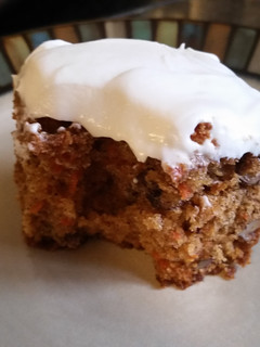 A picture of Spiced Carrot Cake with Cream Cheese Frosting.
