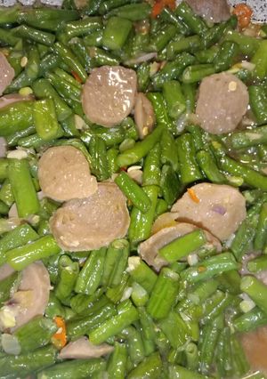 Foto resep Tumis kacang panjang+bakso endulita tanpa garam