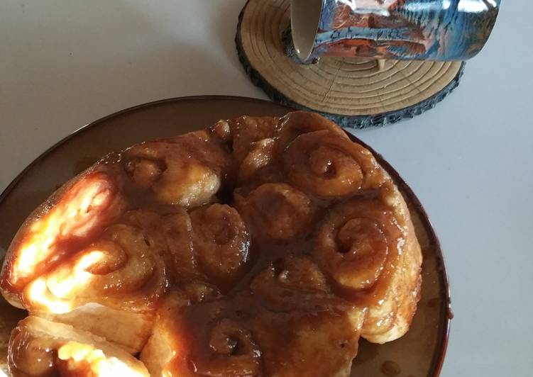 Steps to Prepare Super Quick Homemade Spiced Carmel Rolls