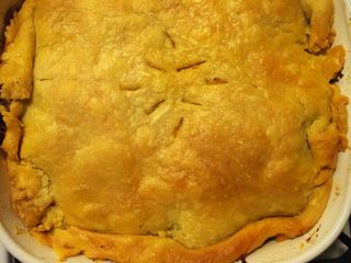 Left Over Turkey-pumpkin Pot Pie