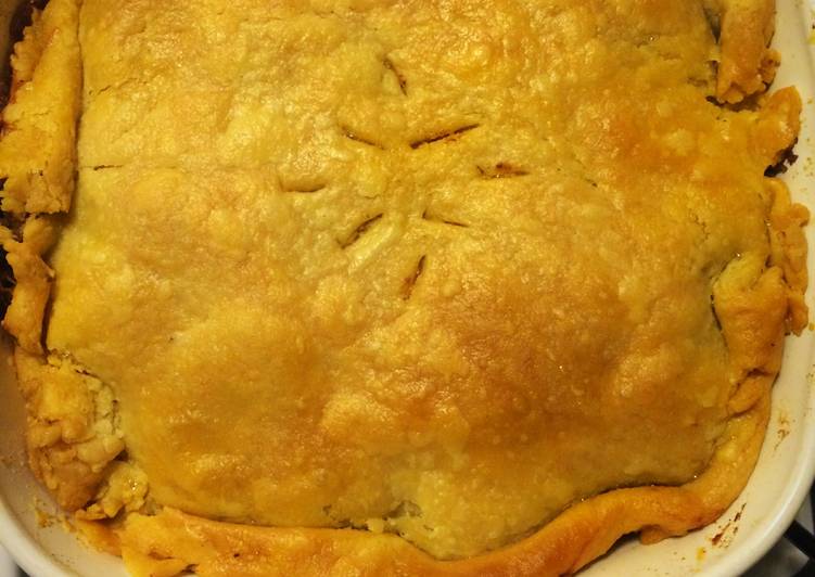 Left Over Turkey-pumpkin Pot Pie