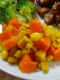A picture of For the Kids Glazed Carrots and Corn.