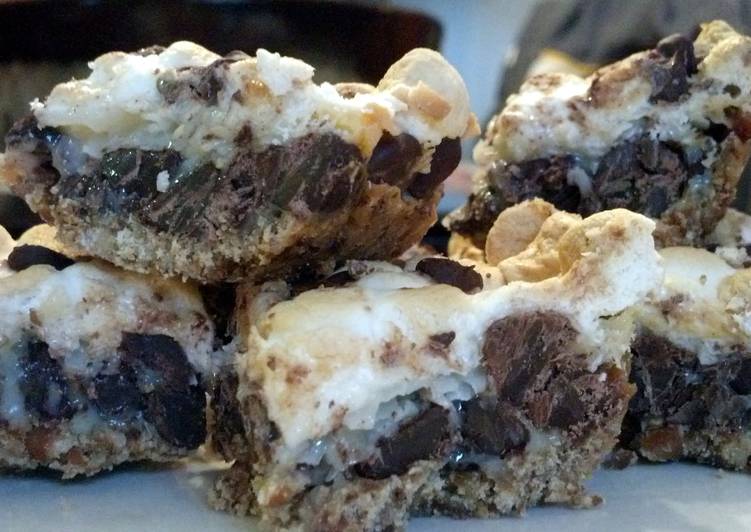 Simple Way to Prepare Quick Bee&#39;s coconut pretzel bars