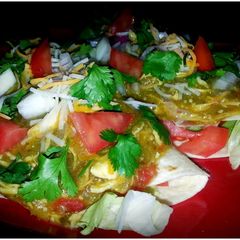 A picture of Mike's Smothered Soft Chicken Tacos.