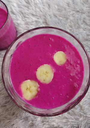 Foto resep 604. Smoothie Buah Naga Yogurt Pisang