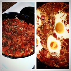 A picture of Shakshouka Israeli Breakfast.