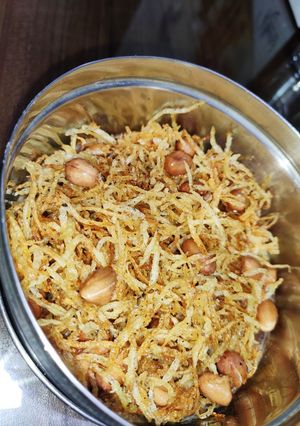 A picture of Aloo kadhi.
