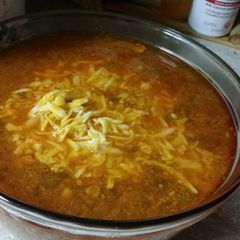 A picture of Chicken tortilla soup.