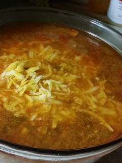 A picture of Chicken tortilla soup.