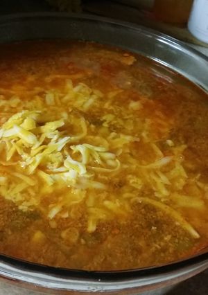 A picture of Chicken tortilla soup.