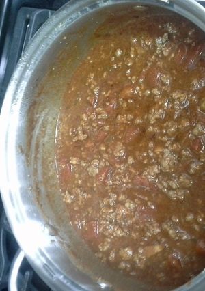 A picture of Ken's quick chilli.