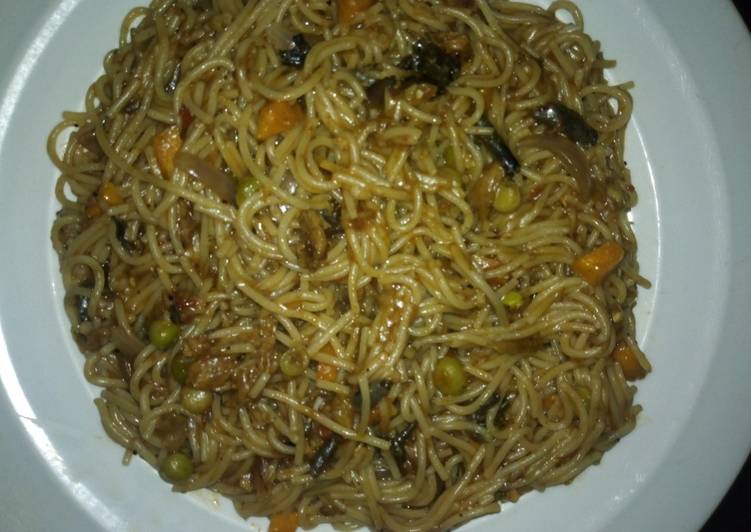 Steps to Prepare Awsome Brown spaghetti | This is Recipe So Yummy You Must Test Now !!