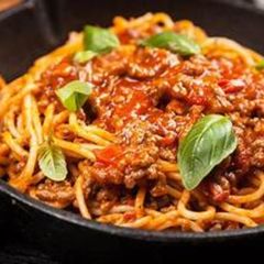Spaghetti Bolognese A picture of Spaghetti Bolognese.
