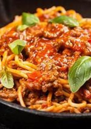 A picture of Spaghetti Bolognese.