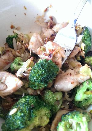 A picture of Healthy and Delicious Chicken and Broccoli.