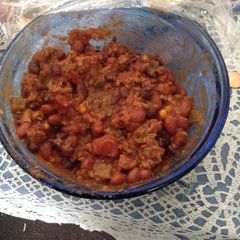 A picture of Dad's Mild Chili.