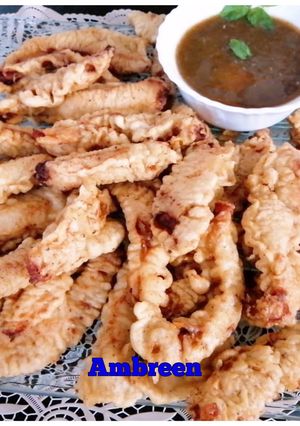 A picture of Tempura Style Chicken Pakora with Imli chutney😋.