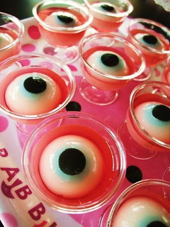 A picture of Halloween Eyeball Calpico Jellies.