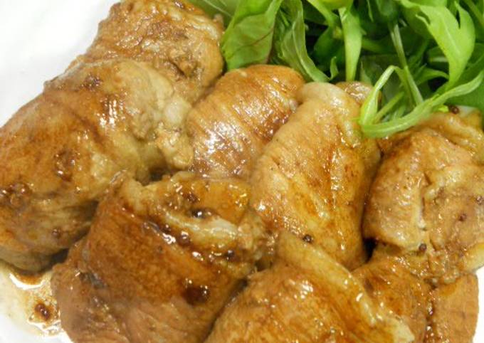 Meat Wrapped Lotus Root and Grainy Mustard Recipe by cookpad.japan ...