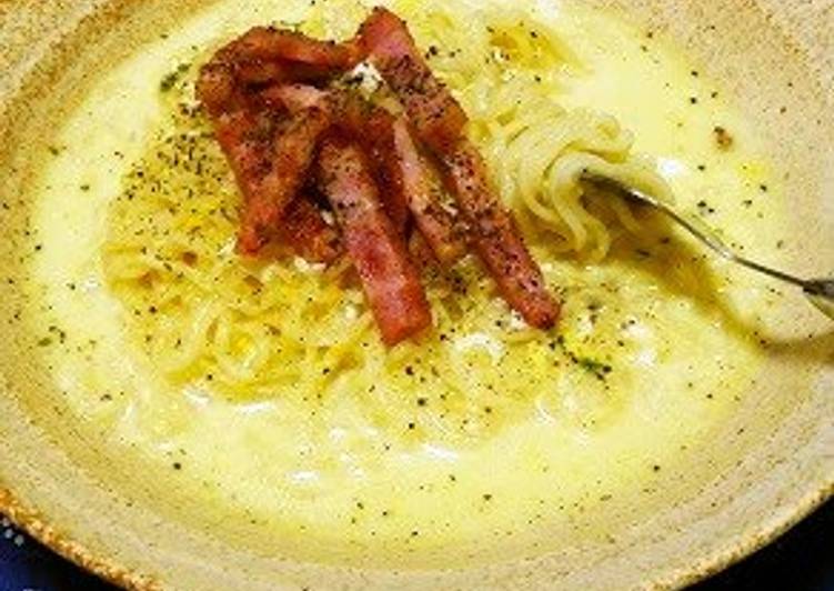 How to Prepare Ultimate Sapporo Ichiban Salt Ramen Carbonara