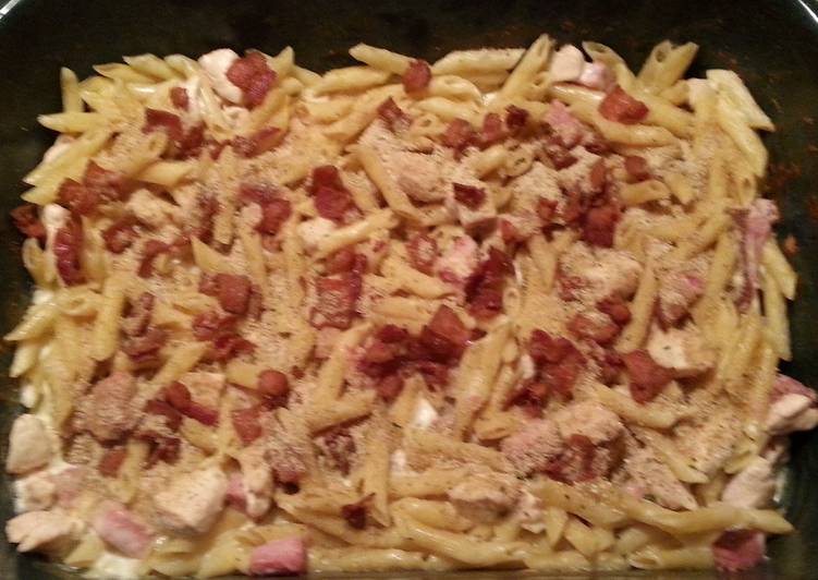 Steps to Prepare Ultimate Chicken Courdon Bleu Pasta Bake