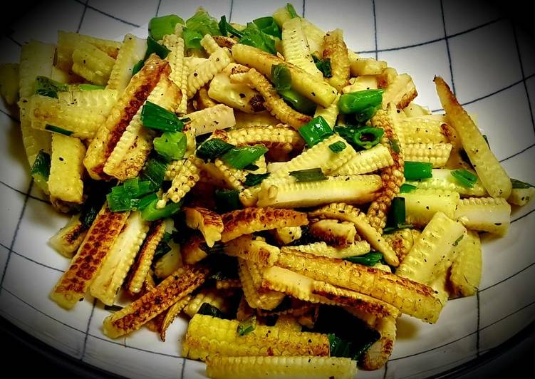 How to Make Super Quick Homemade Baby corn Pepper