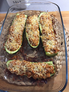 Una foto de Calabacines rellenos de atún con thermomix