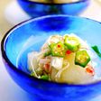 Simmered Winter Melon, Imitation Crab and Okra