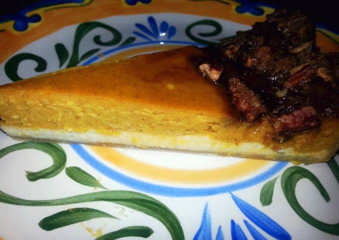 Recipe of Speedy Ray's' DOUBLE PUMPKIN PECAN CHEESECAKE