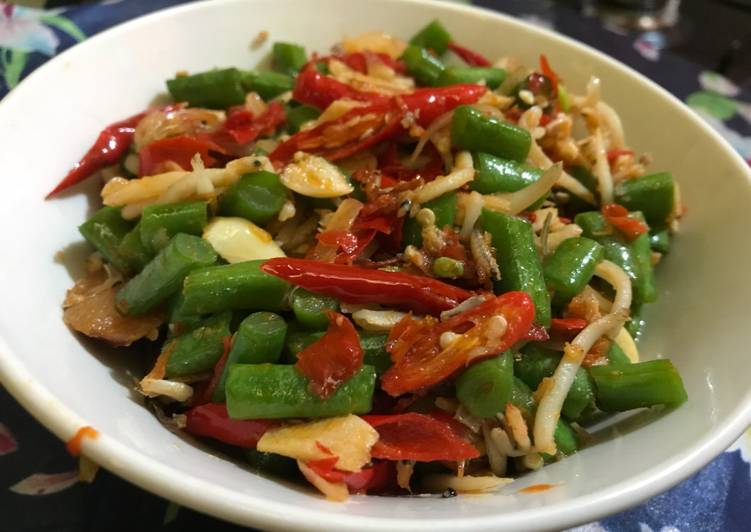 Cara mudah memasak Tumis buncis teri, Anti Gagal