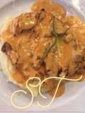 Pechugas con salsa stroganoff