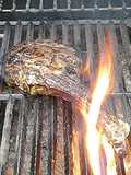 Grilled Cowboy Ribeye Steak with Acccompaniment Ideas