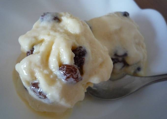 Steps To Make Award Winning Rum Raisin Ice Cream With Milk And Whole Egg Recette