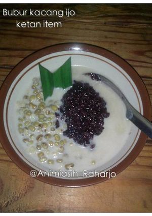 Foto resep Bubur kacang ijo & ketan item