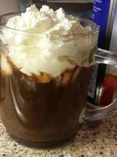 A picture of Italian thick hot chocolate.