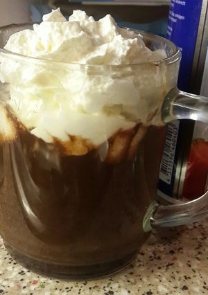 A picture of Italian thick hot chocolate.