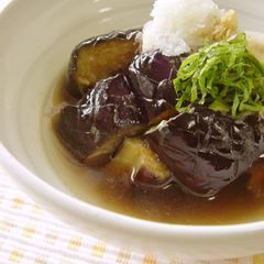 A picture of Deep-Fried Eggplants in Light Sauce.