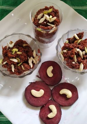 A picture of Beetroot Halwa.