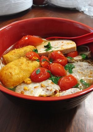 Hình của món Bún riêu thịt.