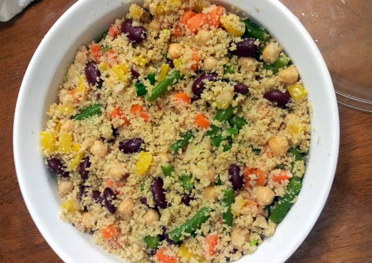 Couscous and three-bean salad