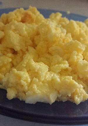 A picture of Hidden scrambled cheesy eggs.