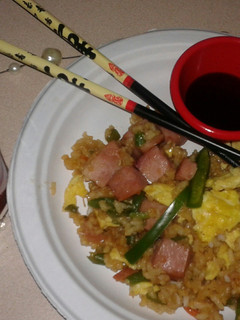 A picture of Home made Fried rice.