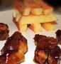 Recipe Sticky barbeque chicken wings with steak potatoes the Delicious You can take Joss in your mouth