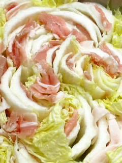 A picture of Layered Chinese Cabbage and Pork Hot Pot.