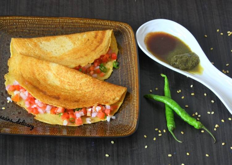 Simple Way to Prepare Any-night-of-the-week Moong dal chilla