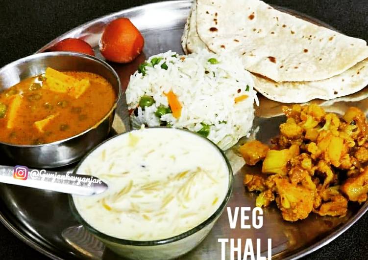 Recipe of Homemade Veg Thali