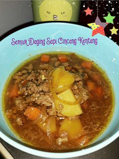 Foto resep Semur Daging Sapi Cincang Kentang